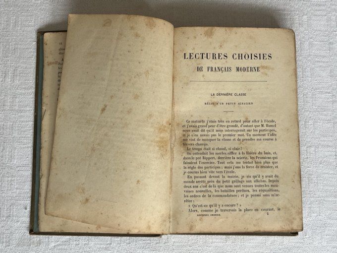 Rare ! Livre scolaire ancien, Lectures choisies de Français moderne, Charles Bigot, Hachette 1894