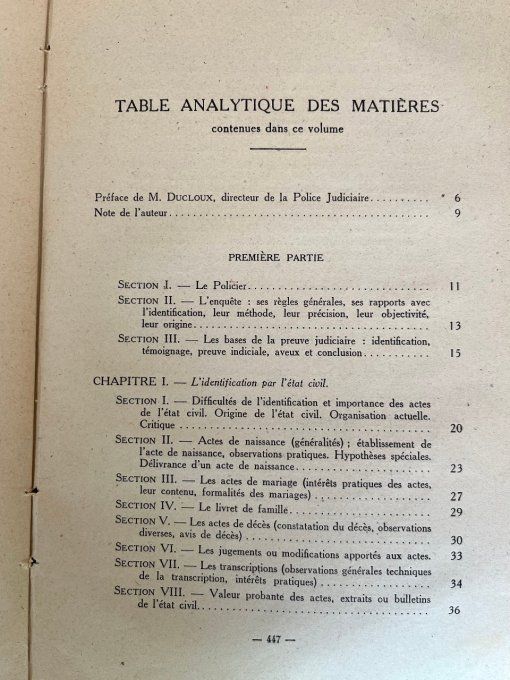 Rare ! Traité des pratiques policières, R. Borel, 1946