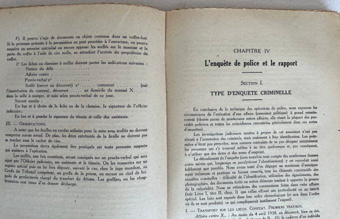 Rare ! Traité des pratiques policières, R. Borel, 1946