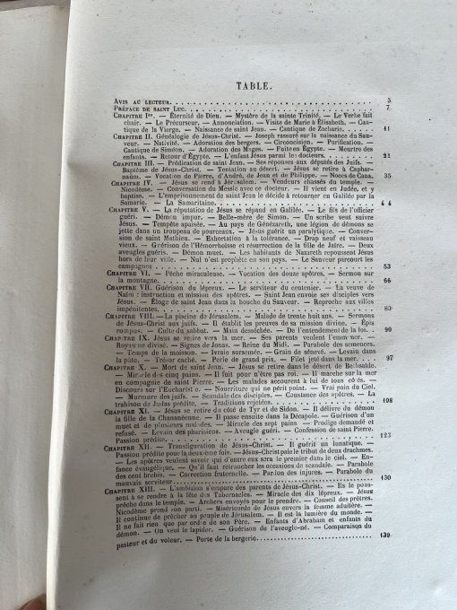 RARE, Très vieux livre, Histoire de la vie et des paroles de N.-S. Jésus Christ, 1873