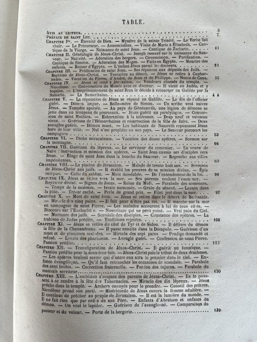 RARE, Très vieux livre, Histoire de la vie et des paroles de N.-S. Jésus Christ, 1873
