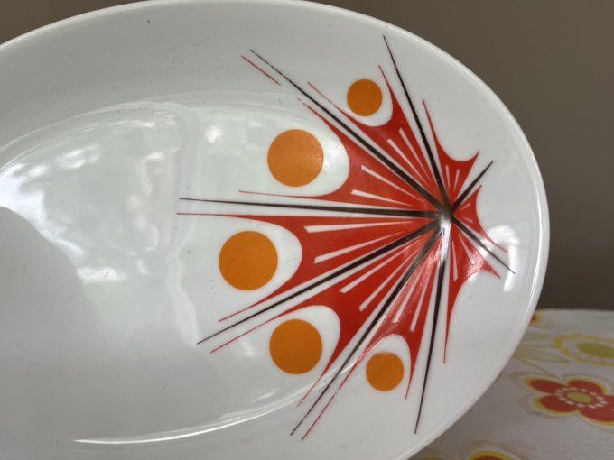 Ravier, plat Winterling, Marktleuthen Bavaria, design orange Vintage