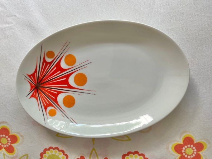 Ravier, plat Winterling, Marktleuthen Bavaria, design orange Vintage