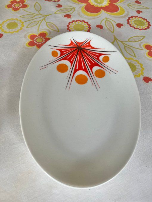 Ravier, plat Winterling, Marktleuthen Bavaria, design orange Vintage