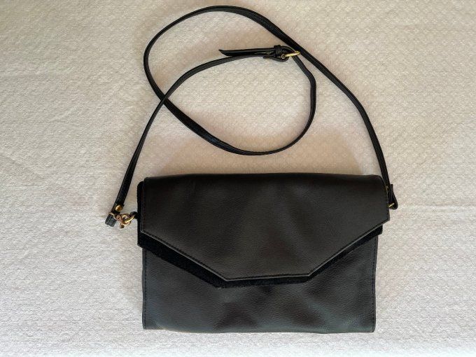 Sac à main en cuir noir, Burton