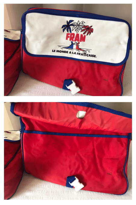 Sac de voyage Fram, avec rabat, Années 80, Modèle rare !