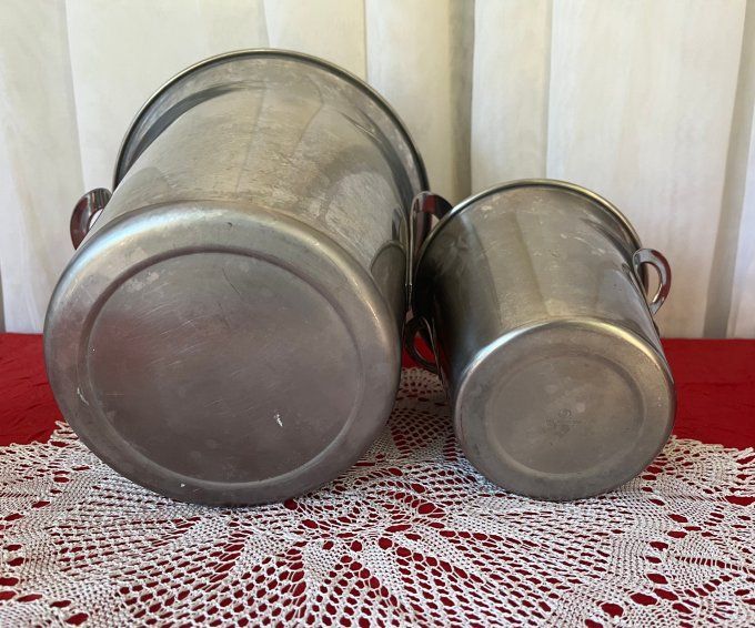 Seau à champagne et seau à glace, duo assorti, Guy Degrenne