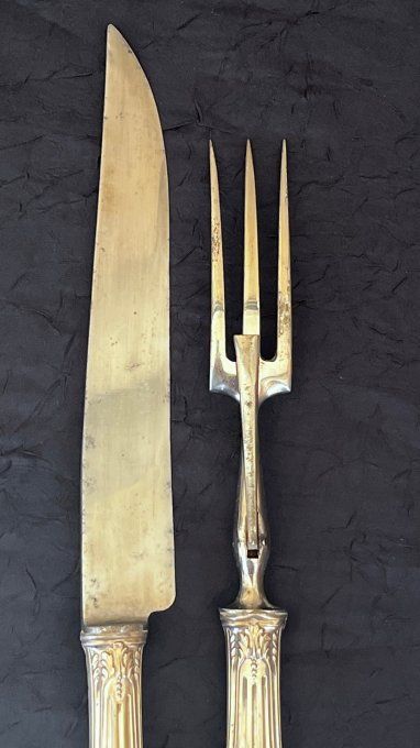 Service à gigot ancien - Style Louis XVI - Boîte d'origine - Argenterie Paris début XXe