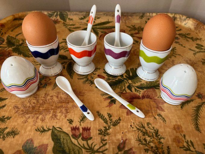 Service à œufs à la coque 10 pièces en porcelaine – Neuf