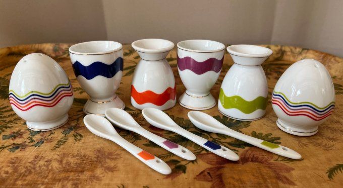 Service à œufs à la coque 10 pièces en porcelaine – Neuf