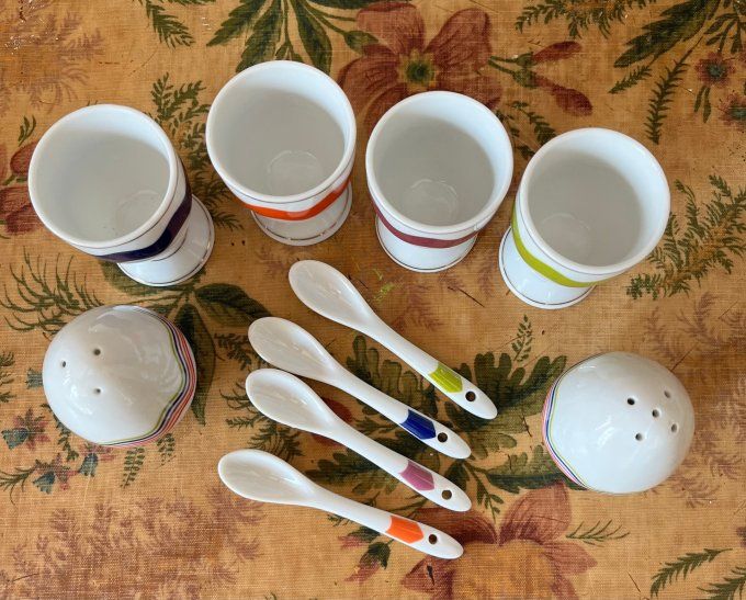 Service à œufs à la coque 10 pièces en porcelaine – Neuf