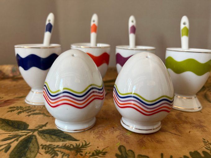Service à œufs à la coque 10 pièces en porcelaine – Neuf