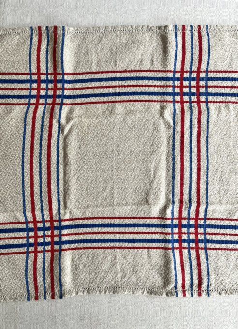 Serviettes de table en coton damasé de style Basque