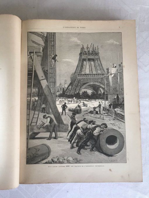 Splendide livre ancien sur L'exposition universelle de Paris, 1889