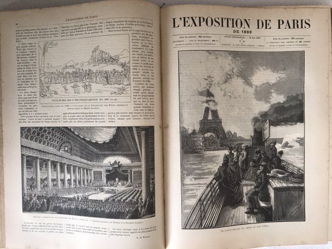 Splendide livre ancien sur L'exposition universelle de Paris, 1889