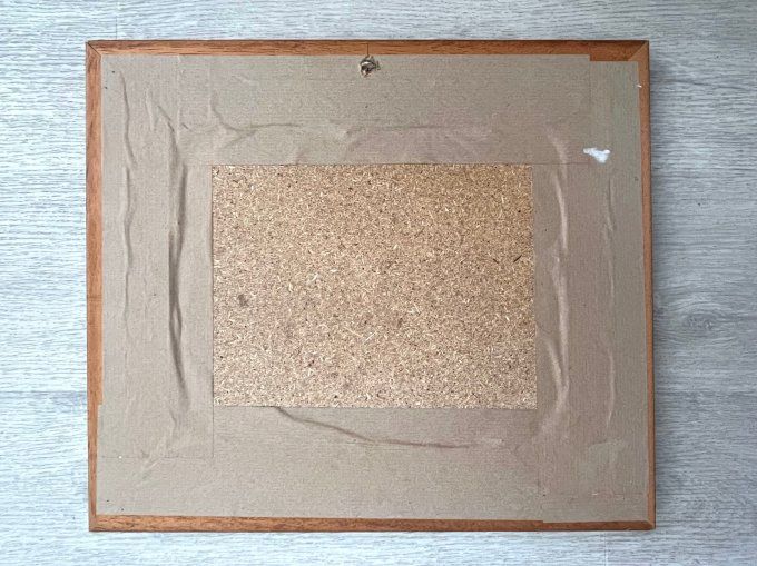 Tableau en Émaux d'Art "Les Vendanges" - Scène de Terroir Provençale - Cadre bois