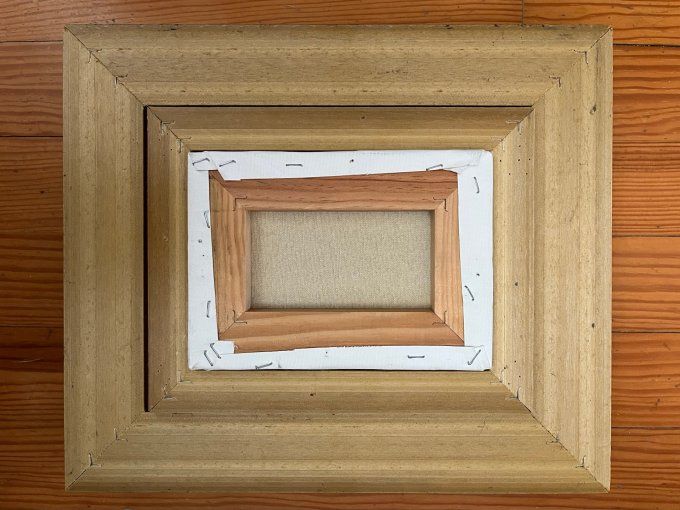 Tableau provençal "Mas aux Amandiers" - Peinture sur toile signée Michèle Gondinet.