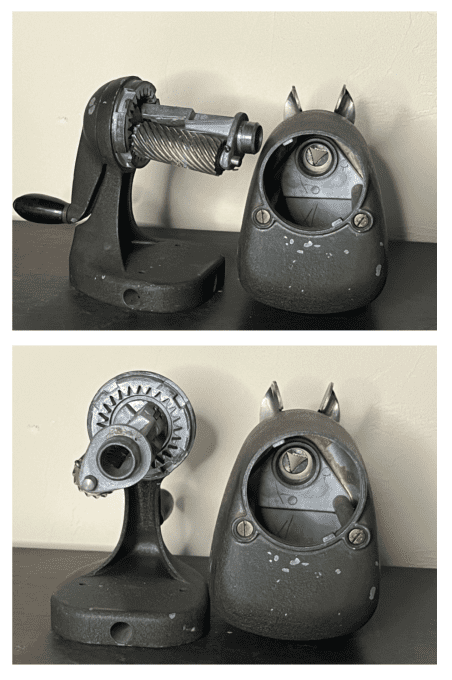 Taille-crayon au design industriel vintage – A.B. Cryptoteknik, Stockholm 30