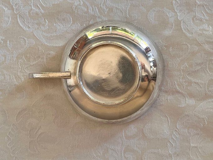 Tasse vintage en métal argenté de l'orfèvre Ercuis, Hôtel Carlton Cannes