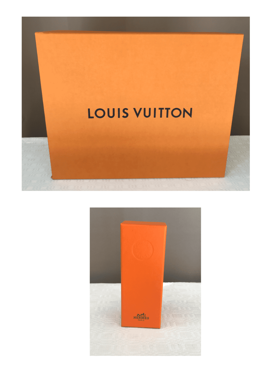 Très grande boite vide de marque Louis Vuitton + 1 petite boite Hermès