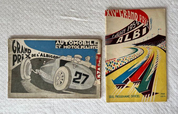 TRÈS RARE ! 8 Livrets / Programmes Officiels du Grand Prix de l'Albigeois (Automobile & Motocycliste