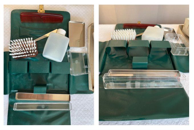 Trousse de toilette de voyage pliable, vintage