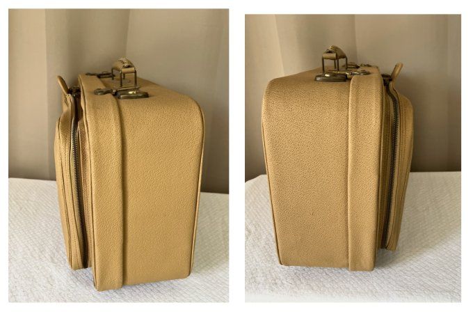 Valise Gamet vintage à double compartiment avec trousse de toilette, Années 50/60