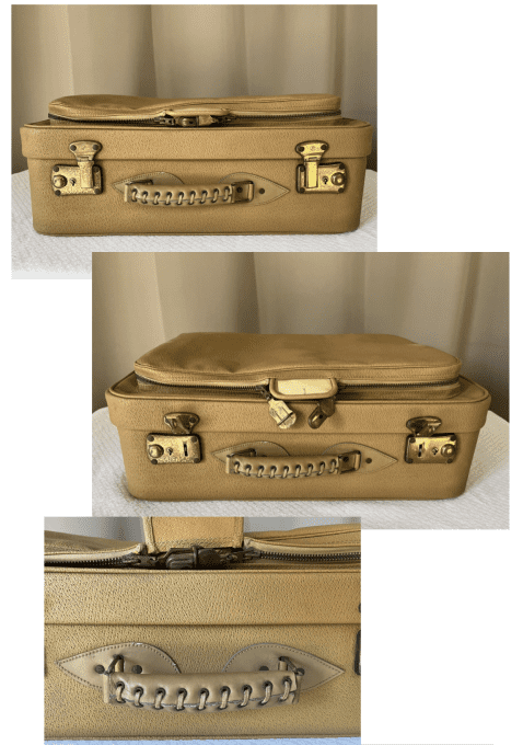 Valise Gamet vintage à double compartiment avec trousse de toilette, Années 50/60