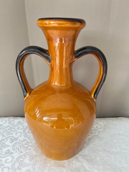 Vase amphore en céramique, signature Lézignan de Claude Paci