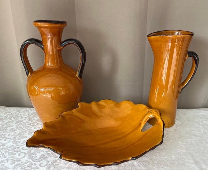 Vase amphore en céramique, signature Lézignan de Claude Paci
