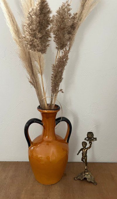 Vase amphore en céramique, signature Lézignan de Claude Paci