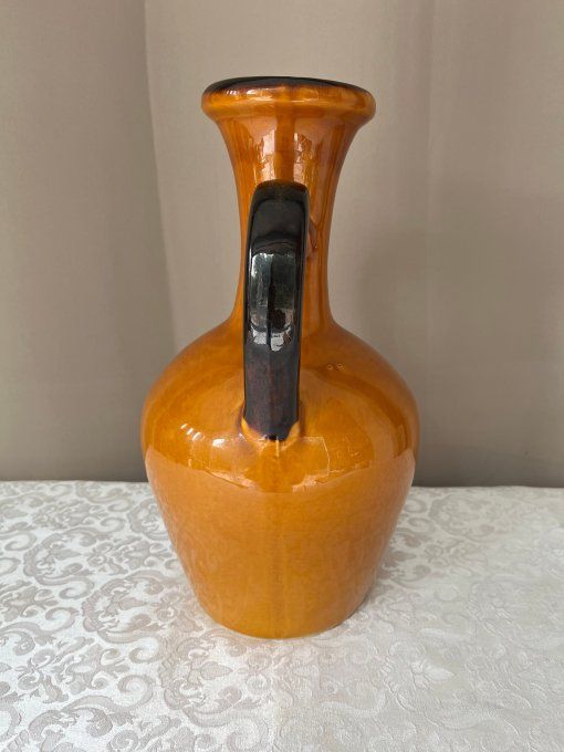 Vase amphore en céramique, signature Lézignan de Claude Paci