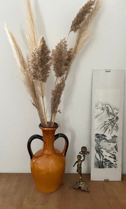 Vase amphore en céramique, signature Lézignan de Claude Paci