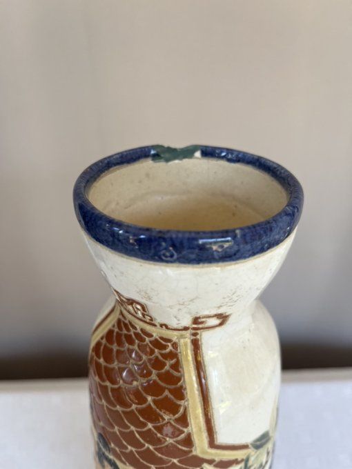 Vase asiatique vintage en céramique, du Vietnam, années 60