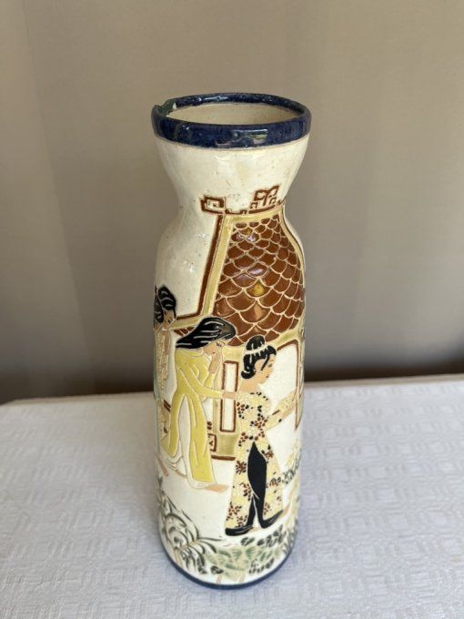 Vase asiatique vintage en céramique, du Vietnam, années 60