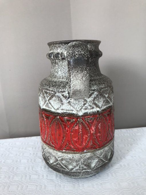 Vase, cruche en céramique, vintage en faïence signé Bay West Germany numéroté