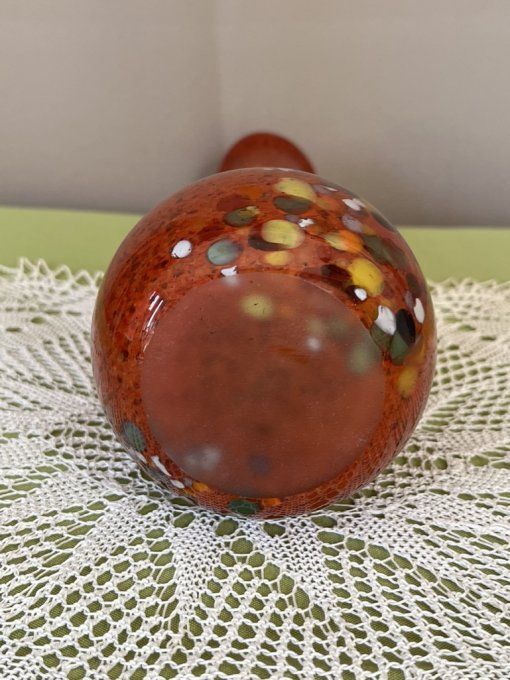 Vase soliflore vintage, en verre soufflé, style Murano ou La Rochère