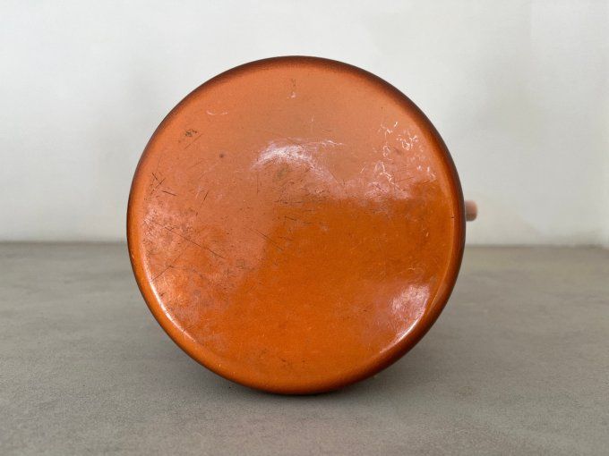 Verseuse, pot à lait en tôle émaillée, vintage