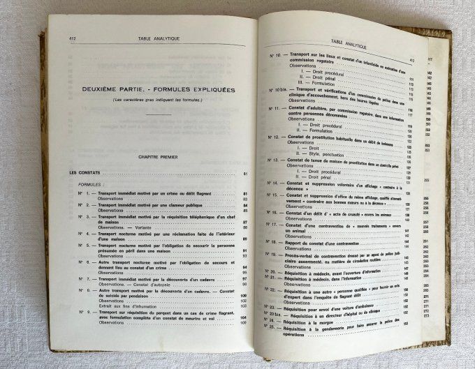vintage,ancien,ouvrage,guide,Livre,Formulaire,des,officiers,de,police,judiciaire,Droit,Lambert,1970,