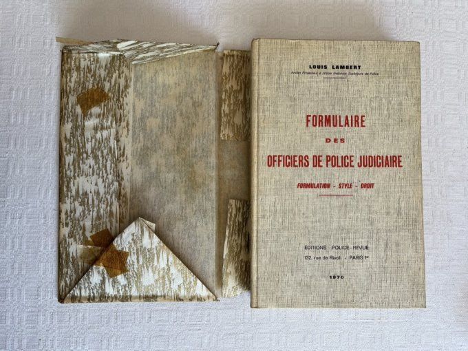 vintage,ancien,ouvrage,guide,Livre,Formulaire,des,officiers,de,police,judiciaire,Droit,Lambert,1970,