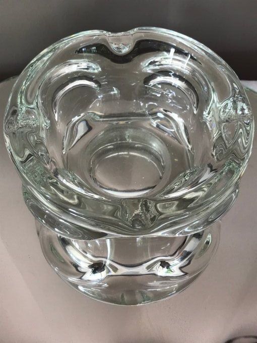 Beau cendrier / Vide poche, Design, en verre transparent
