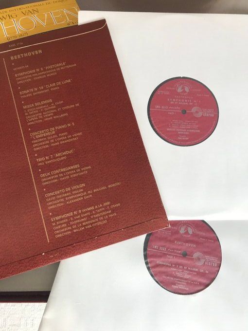 Coffret, Les symphonies de Beethoven, 7 vinyles 33T + 1 disque extraits