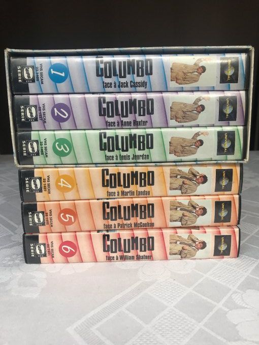 Lot De 6 Cassettes Videos Vhs,  Série Columbo, vintage ! 