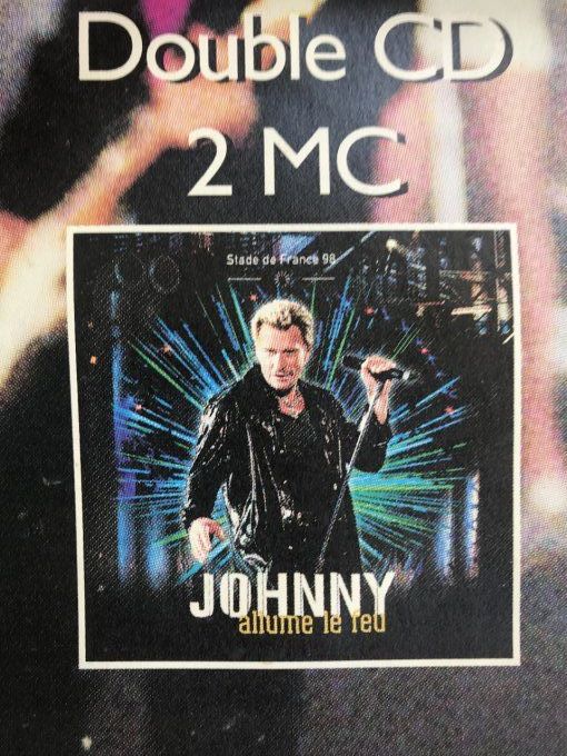 JOHNNY HALLYDAY,  Affiche originale du concert 'Allume le feu' au Stade De France,  1998