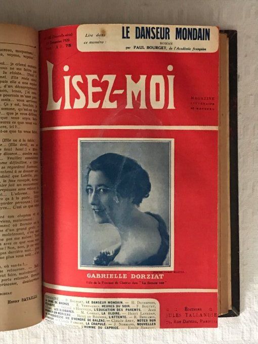 Livre, Lisez-moi, XXIII 1929, La Bibliothèque idéale. Magazine littéraire