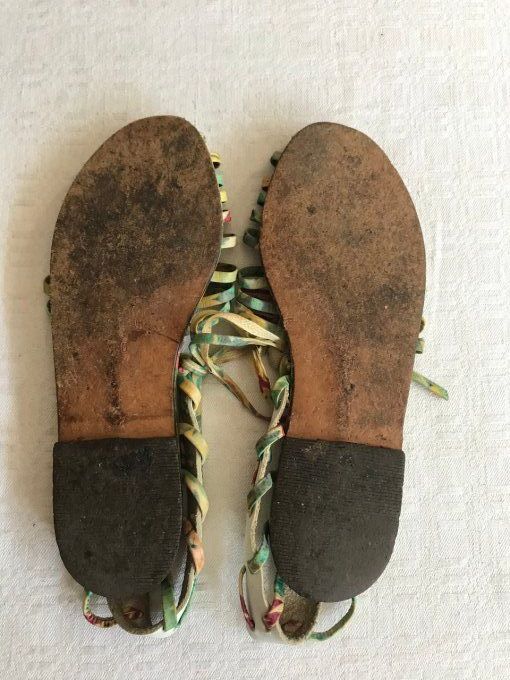 Sandales italiennes d'été en cuir, Taille 36