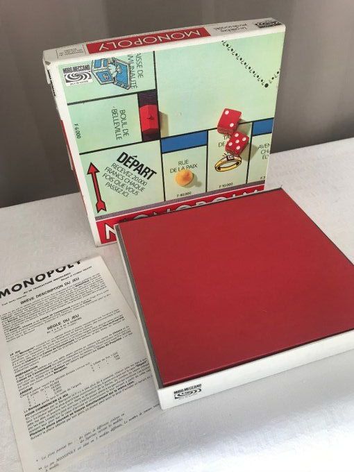 Jeu de société Monopoly,  Vintage 1982 - Petite Boite - Modèle rare, Réf. 560003