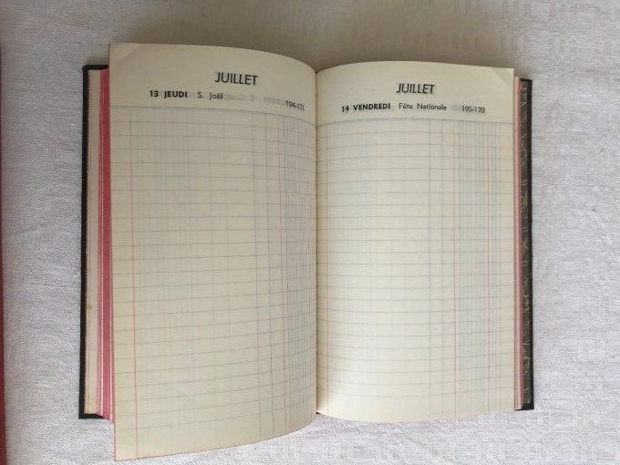 Agenda de 1967, vierge, Vintage