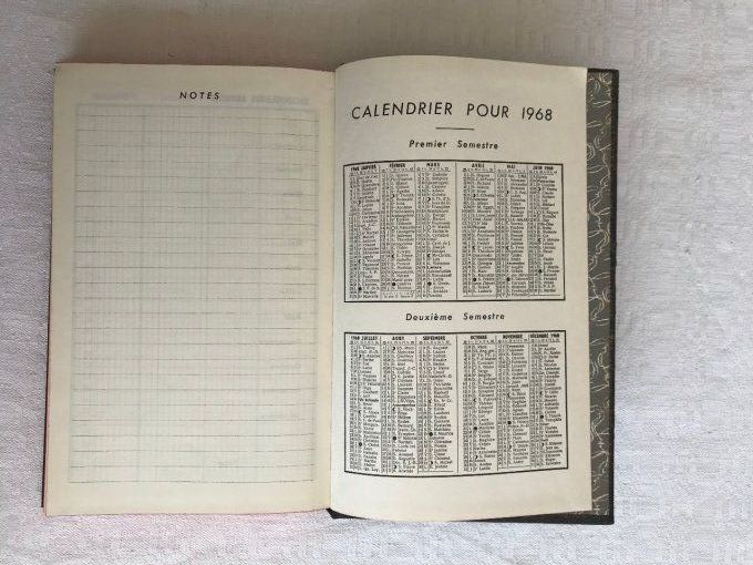 Agenda de 1967, vierge, Vintage