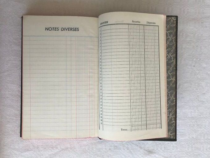 Agenda de 1967, vierge, Vintage